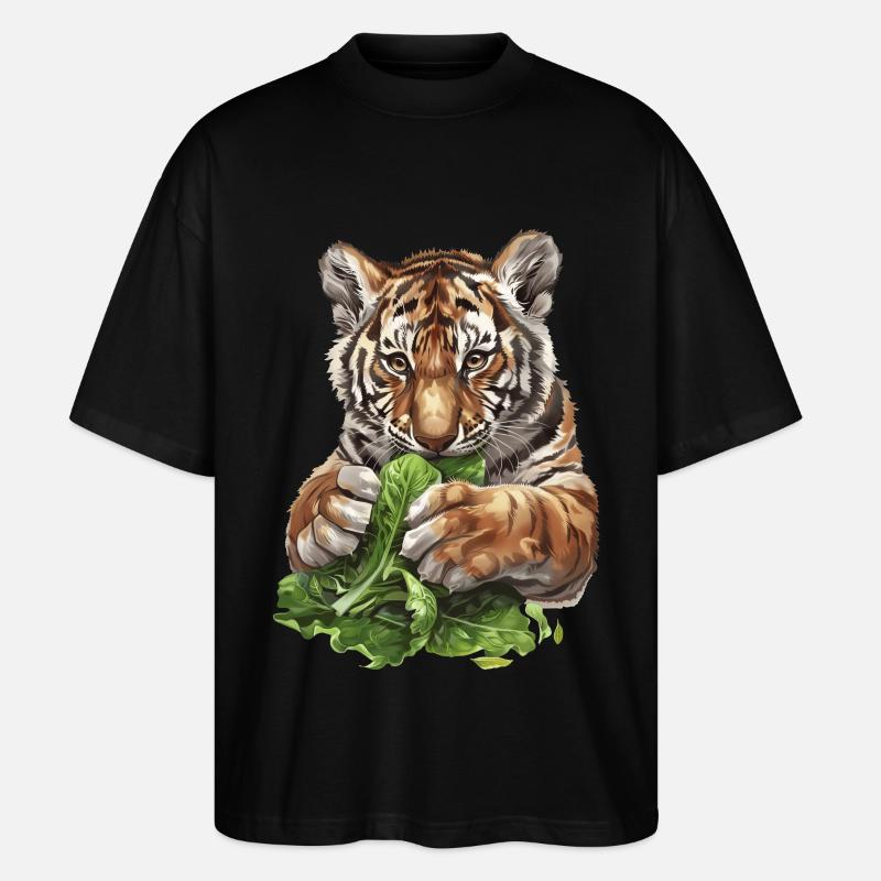 Tiger - Stanley/Stella Oversized Unisex Bio T-Shirt Blaster 2.0 - Schwarz