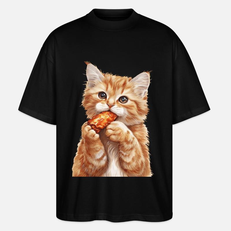 Katze - Stanley/Stella Oversized Unisex Bio T-Shirt Blaster 2.0 - Schwarz