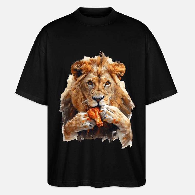 Löwe - Stanley/Stella Oversized Unisex Bio T-Shirt Blaster 2.0 - Schwarz