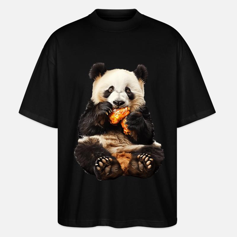Panda - Stanley/Stella Oversized Unisex Bio T-Shirt Blaster 2.0 - Schwarz