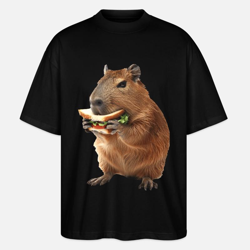Capybara - T-shirt bio Blaster 2.0 coupe oversize Stanley/Stella Unisexe - noir