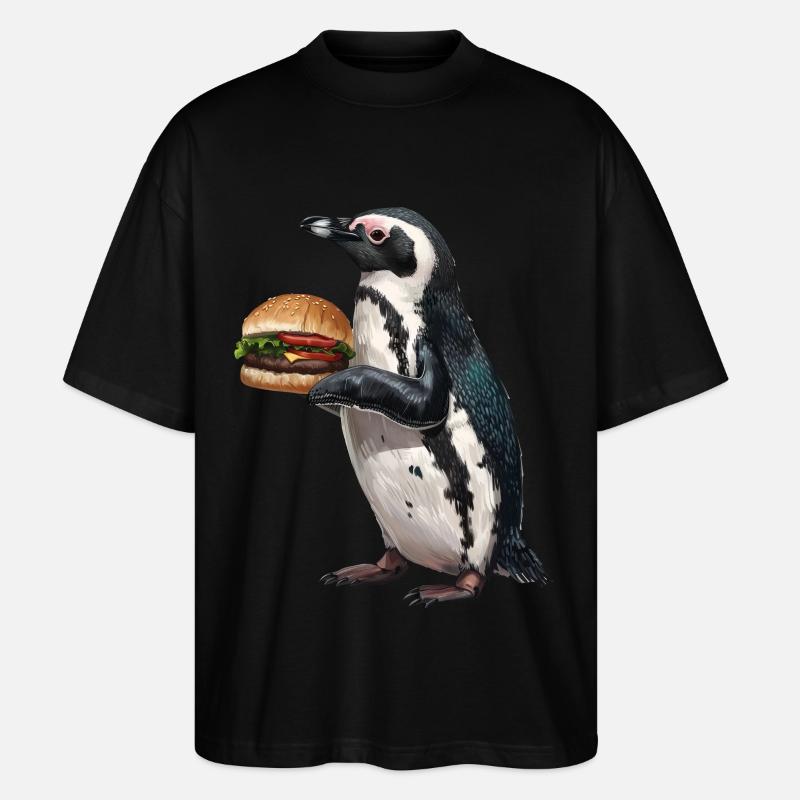 Pingouin - T-shirt bio Blaster 2.0 coupe oversize Stanley/Stella Unisexe - noir