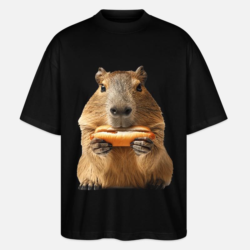 Capybara - T-shirt bio Blaster 2.0 coupe oversize Stanley/Stella Unisexe - noir