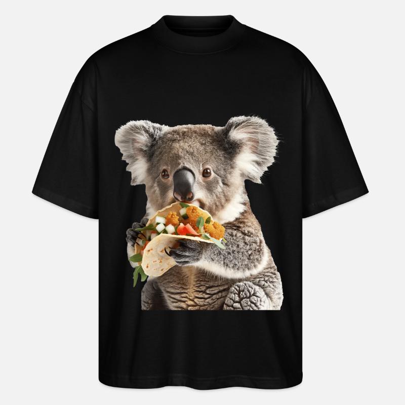 Koala - Stanley/Stella Oversized Unisex Bio T-Shirt Blaster 2.0 - Schwarz