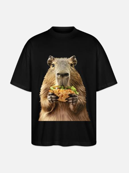 Capybara - Stanley/Stella Oversized Unisex Organic T-shirt Blaster 2.0 - black