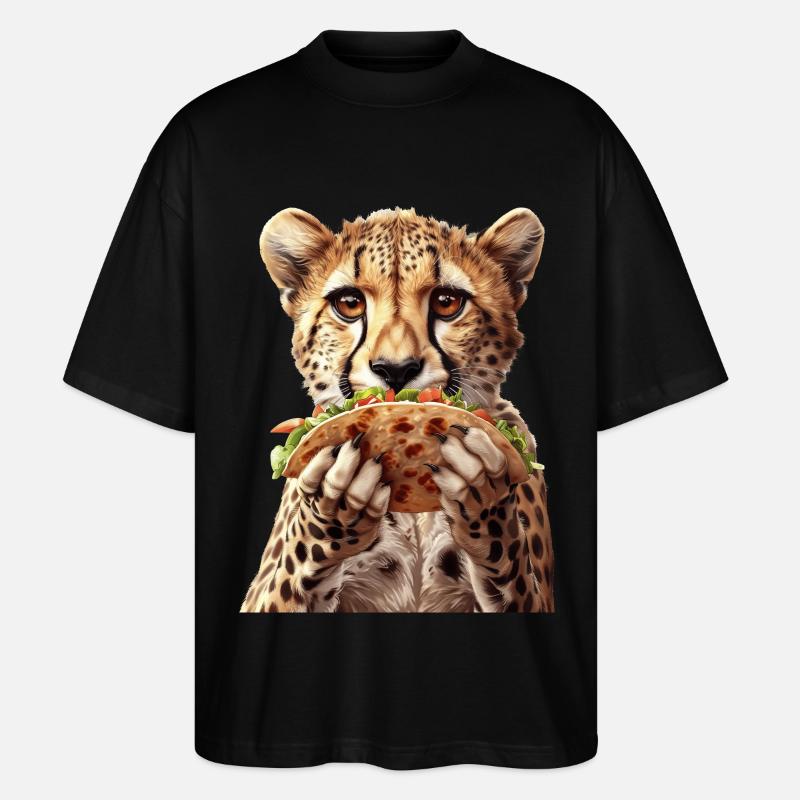 Guépard - T-shirt bio Blaster 2.0 coupe oversize Stanley/Stella Unisexe - noir