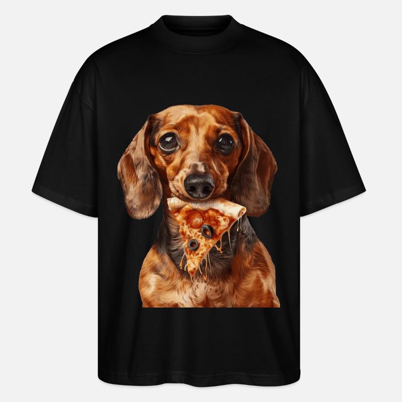Dackel - Stanley/Stella Oversized Unisex Bio T-Shirt Blaster 2.0 - Schwarz