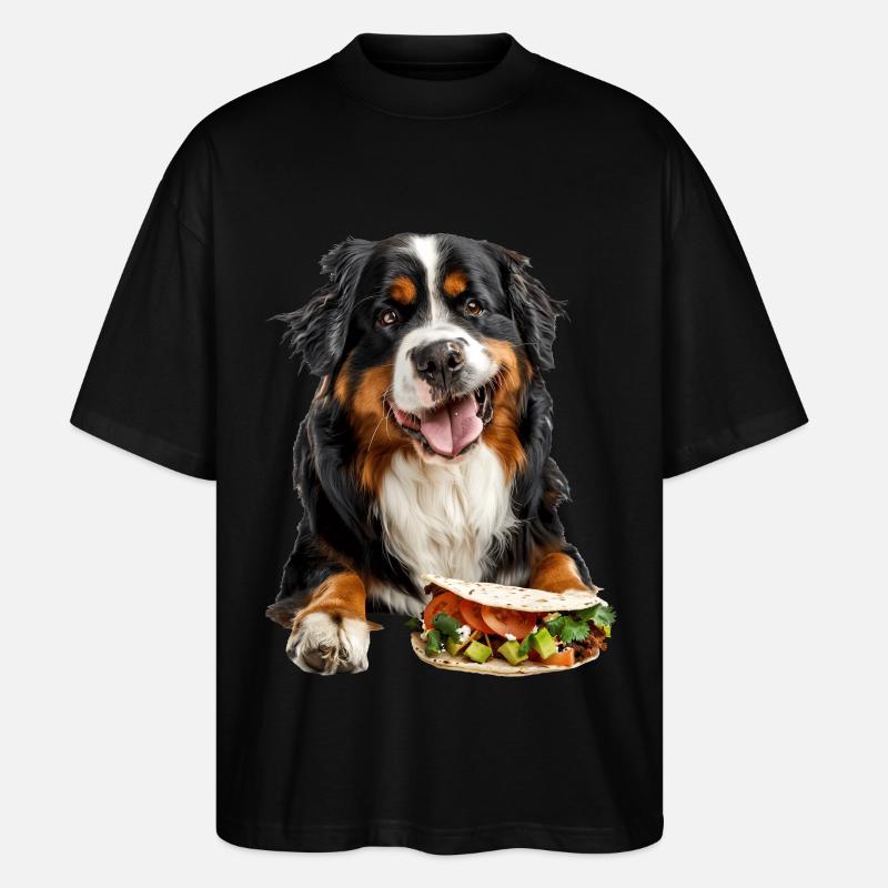 Bernese Mountain Dog - Stanley/Stella Oversized Unisex Bio T-Shirt Blaster 2.0 - Schwarz