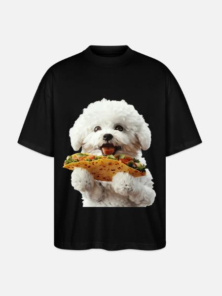 Bichon Frise - Stanley/Stella Oversized Unisex Organic T-shirt Blaster 2.0 - black