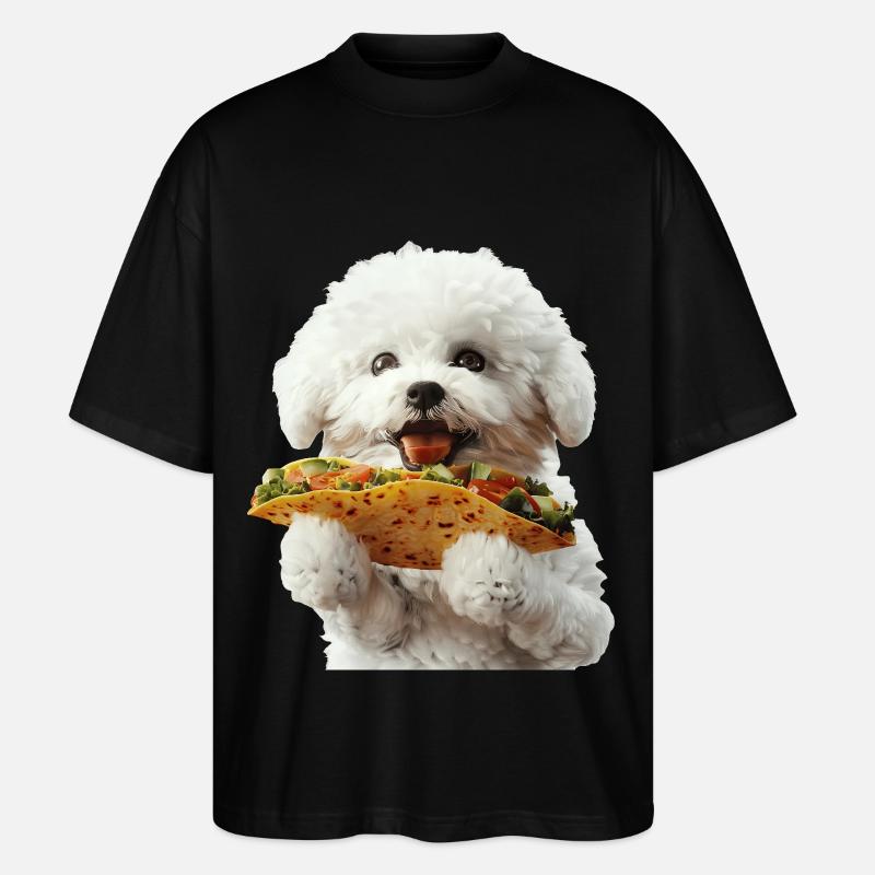 Bichon frisé - T-shirt bio Blaster 2.0 coupe oversize Stanley/Stella Unisexe - noir