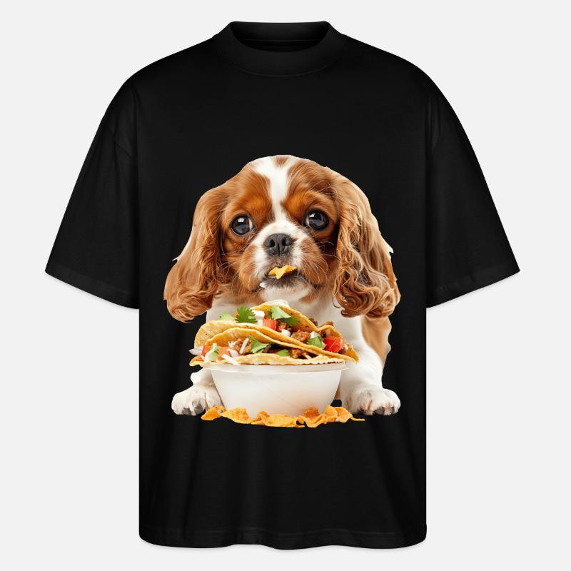 Cavalier King Spaniel - Stanley/Stella Oversized Unisex Bio T-Shirt Blaster 2.0 - Schwarz