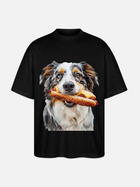Australian Shepherd - Stanley/Stella Oversized Unisex Organic T-shirt Blaster 2.0 - black