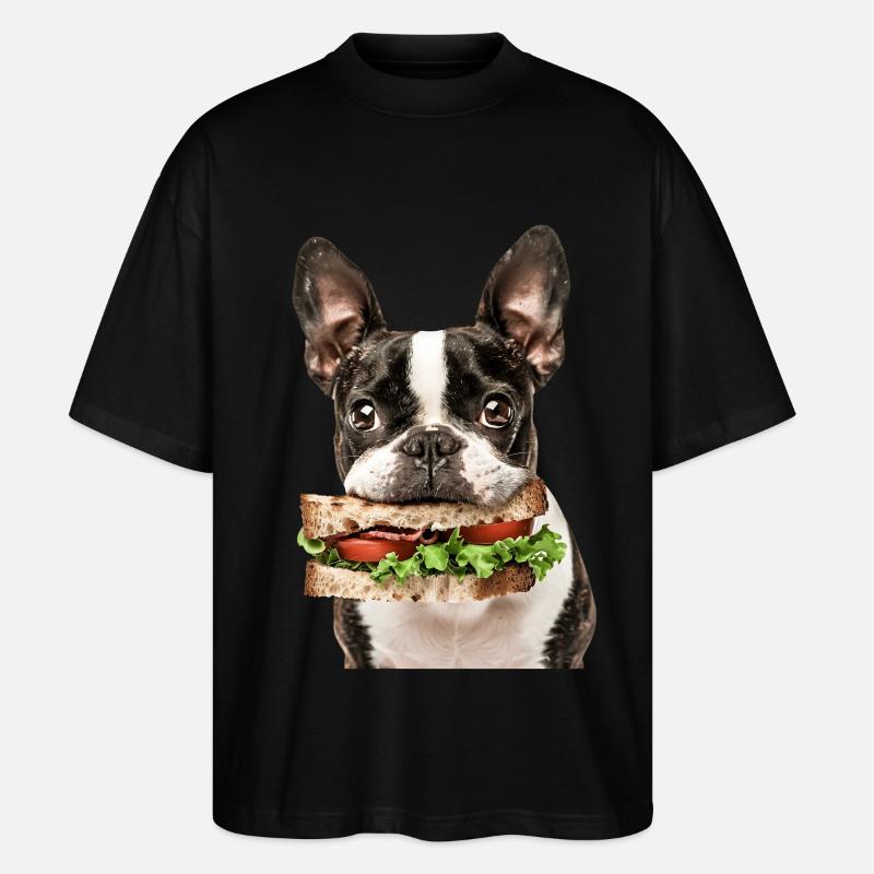Boston Terrier - T-shirt bio Blaster 2.0 coupe oversize Stanley/Stella Unisexe - noir