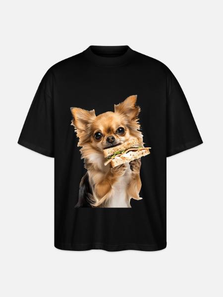 Chihuahua - Stanley/Stella Oversized Unisex Bio T-Shirt Blaster 2.0 - Schwarz