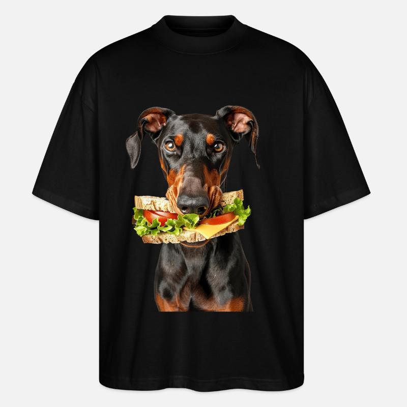 Dobermann - Stanley/Stella Oversized Unisex Bio T-Shirt Blaster 2.0 - Schwarz
