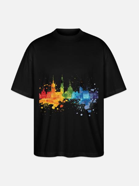 Hengelo - Stanley/Stella Oversized Unisex Bio T-Shirt Blaster 2.0 - Schwarz