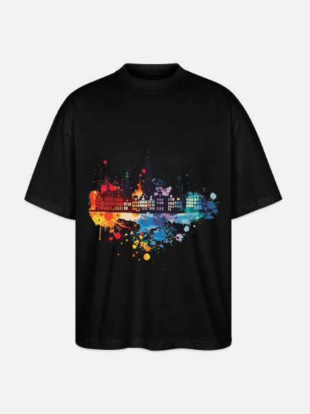 Vlaardingen - Stanley/Stella Oversized Unisex Bio T-Shirt Blaster 2.0 - Schwarz
