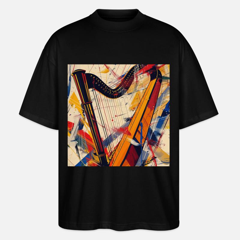 Harpe - T-shirt bio Blaster 2.0 coupe oversize Stanley/Stella Unisexe - noir