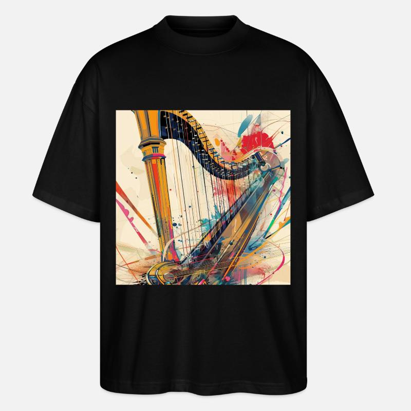 Harpe - T-shirt bio Blaster 2.0 coupe oversize Stanley/Stella Unisexe - noir