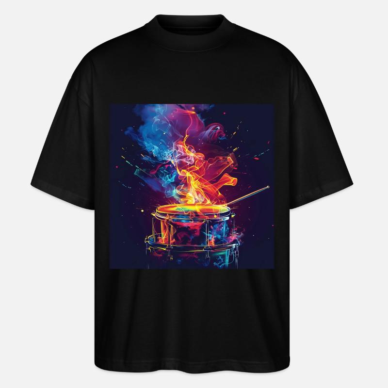 Schlagzeug - Stanley/Stella Oversized Unisex Bio T-Shirt Blaster 2.0 - Schwarz