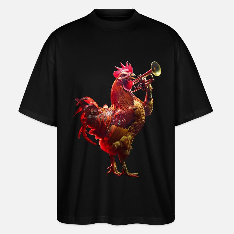 Trompette Coq - T-shirt bio Blaster 2.0 coupe oversize Stanley/Stella Unisexe - noir