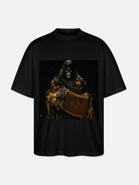 Akkordeon - Stanley/Stella Oversized Unisex Bio T-Shirt Blaster 2.0 - Schwarz