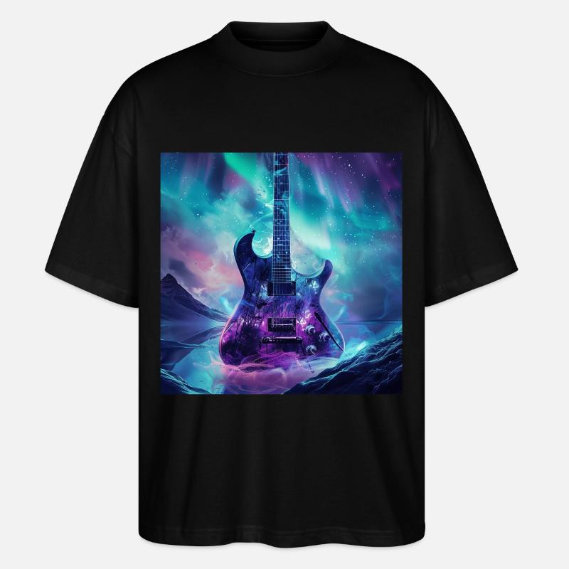 Gitarre - Stanley/Stella Oversized Unisex Bio T-Shirt Blaster 2.0 - Schwarz