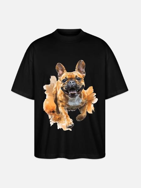 Bulldogge - Stanley/Stella Oversized Unisex Bio T-Shirt Blaster 2.0 - Schwarz