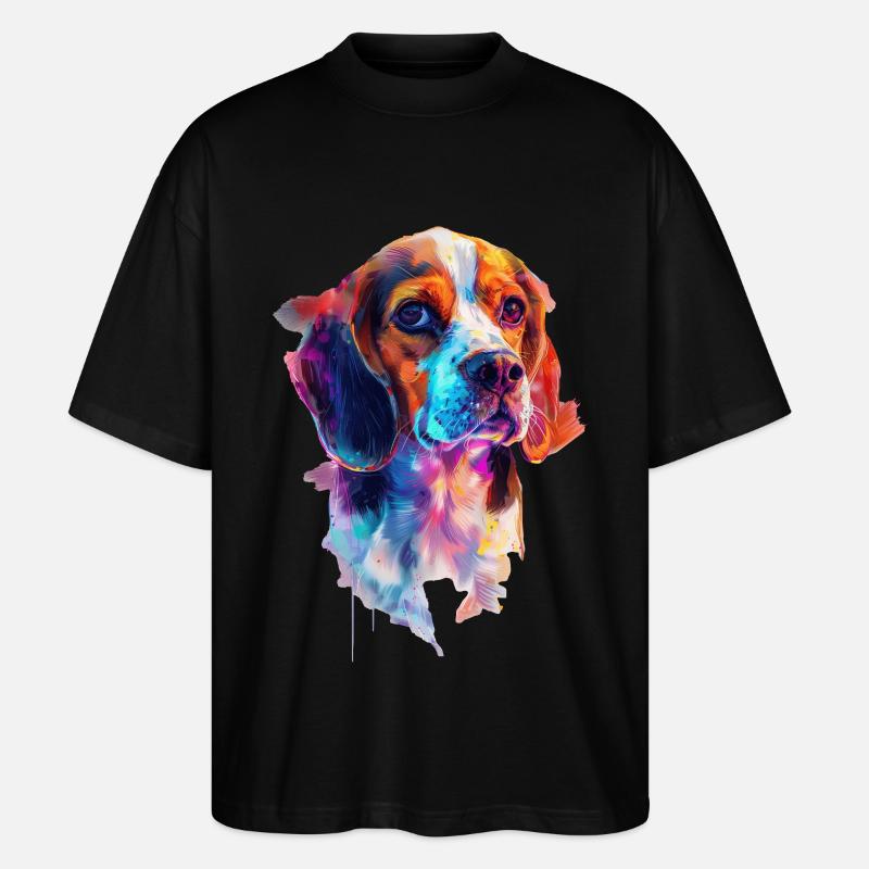 Beagle - Stanley/Stella Oversized Unisex Bio T-Shirt Blaster 2.0 - Schwarz