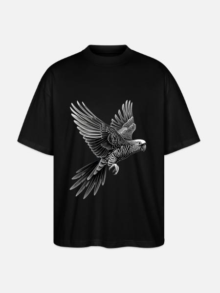 Sittiche - Stanley/Stella Oversized Unisex Bio T-Shirt Blaster 2.0 - Schwarz