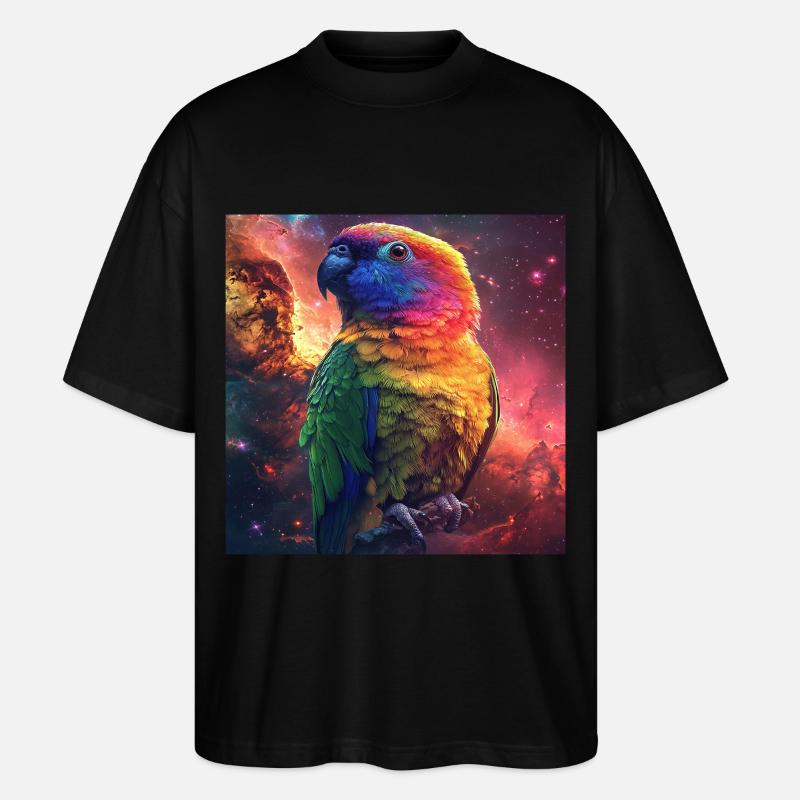 Sittiche - Stanley/Stella Oversized Unisex Bio T-Shirt Blaster 2.0 - Schwarz