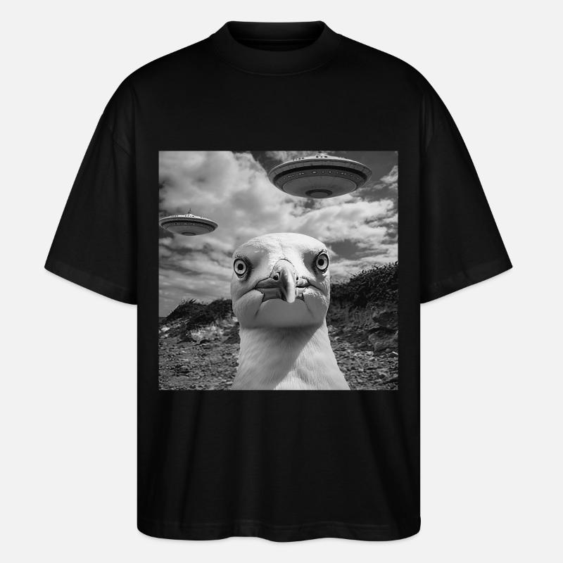 Möwe - Stanley/Stella Oversized Unisex Bio T-Shirt Blaster 2.0 - Schwarz