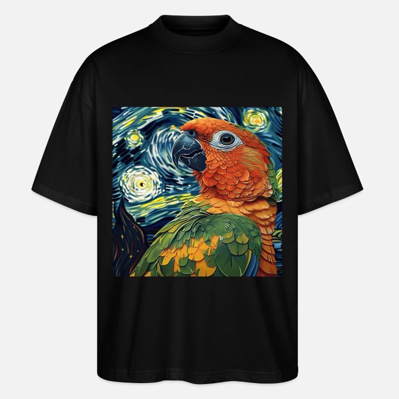 Sittiche - Stanley/Stella Oversized Unisex Bio T-Shirt Blaster 2.0 - Schwarz