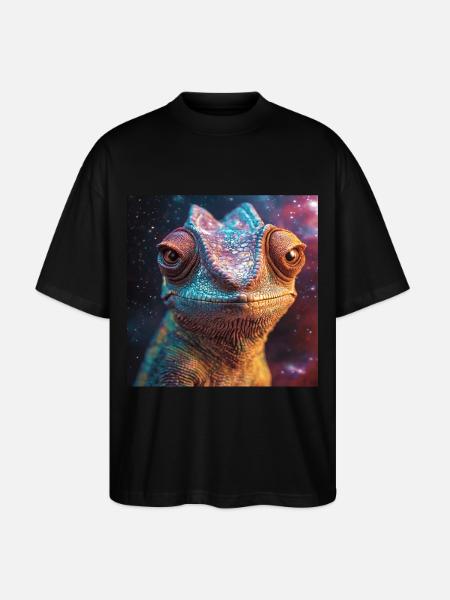 Chamäleon - Stanley/Stella Oversized Unisex Bio T-Shirt Blaster 2.0 - Schwarz