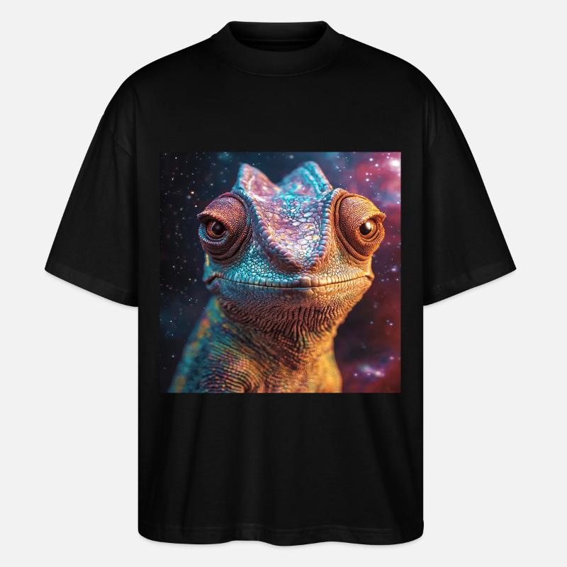 Chamäleon - Stanley/Stella Oversized Unisex Bio T-Shirt Blaster 2.0 - Schwarz