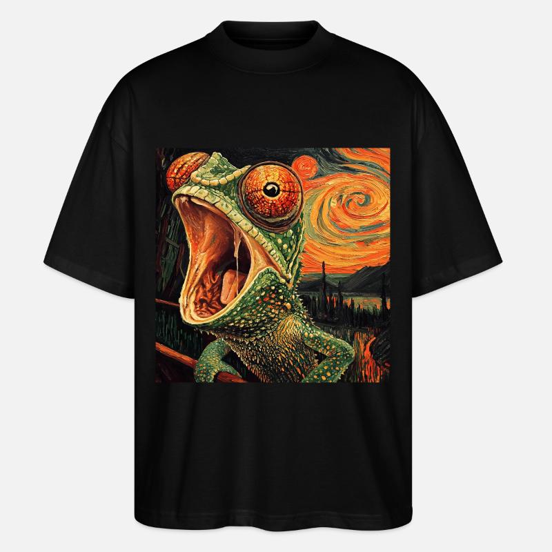 Chamäleon - Stanley/Stella Oversized Unisex Bio T-Shirt Blaster 2.0 - Schwarz