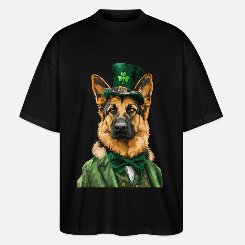 Deutscher Schäferhund - Stanley/Stella Oversized Unisex Bio T-Shirt Blaster 2.0 - Schwarz
