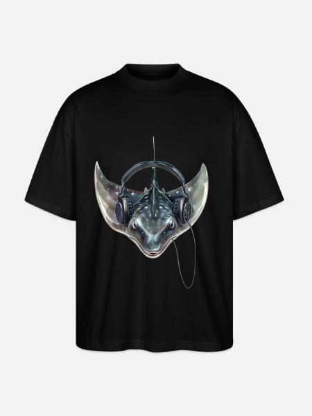 Stachelrochen - Stanley/Stella Oversized Unisex Bio T-Shirt Blaster 2.0 - Schwarz
