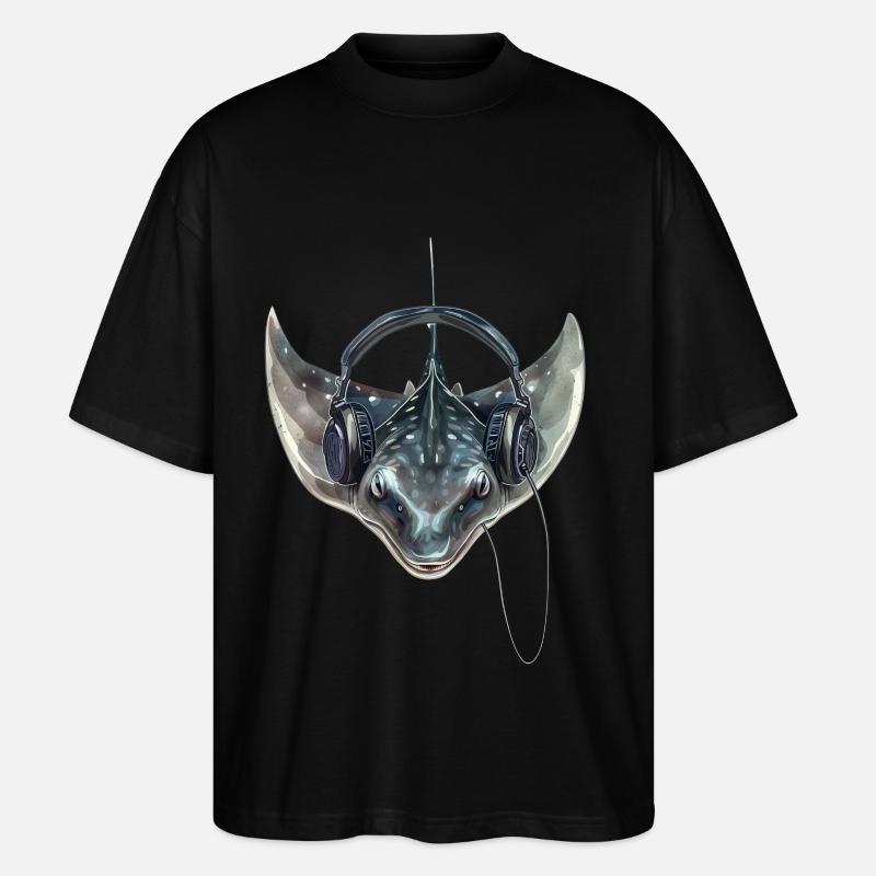 Stachelrochen - Stanley/Stella Oversized Unisex Bio T-Shirt Blaster 2.0 - Schwarz