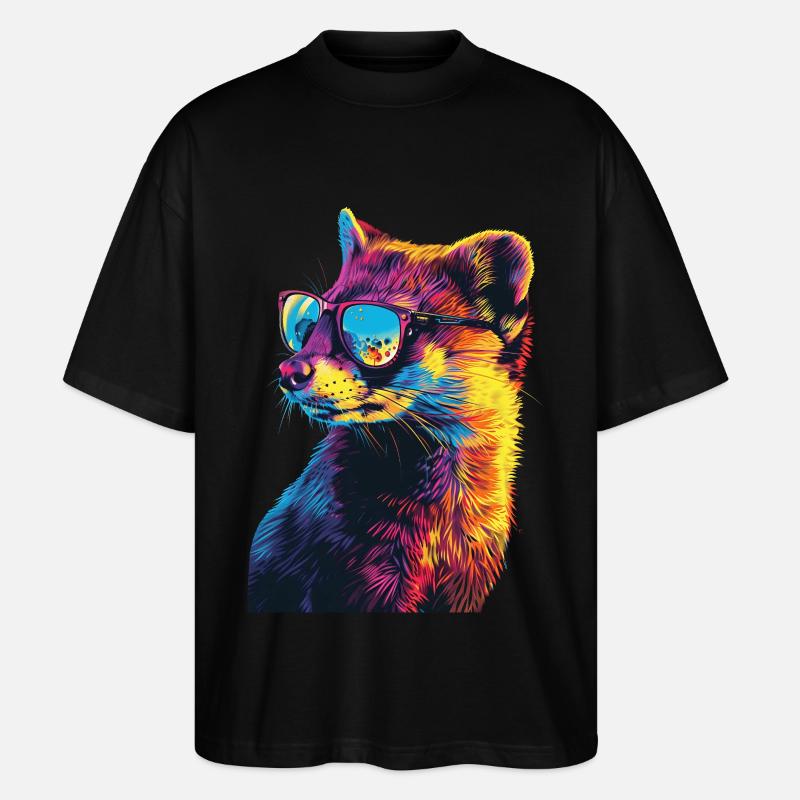 Hermelin - Stanley/Stella Oversized Unisex Bio T-Shirt Blaster 2.0 - Schwarz