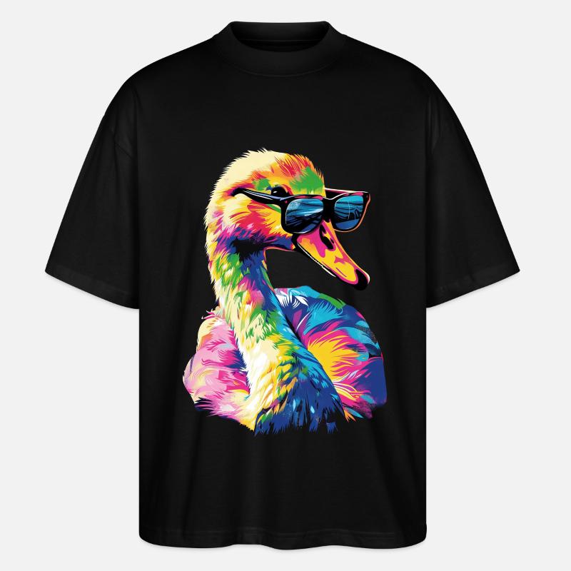 Schwan - Stanley/Stella Oversized Unisex Bio T-Shirt Blaster 2.0 - Schwarz