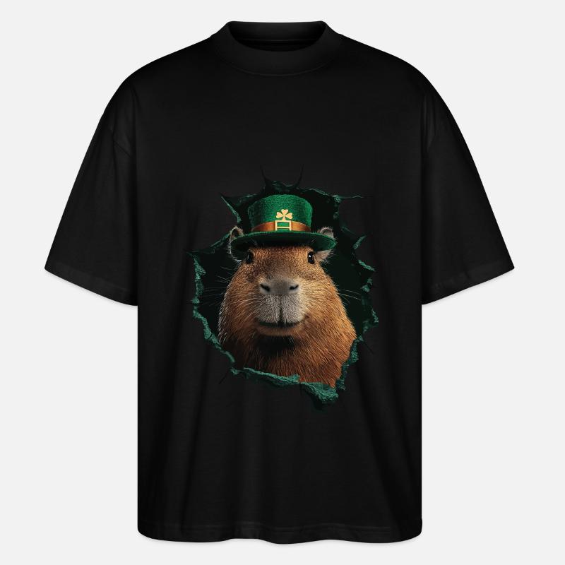 St. Patrick's Wasserschwein - Stanley/Stella Oversized Unisex Bio T-Shirt Blaster 2.0 - Schwarz