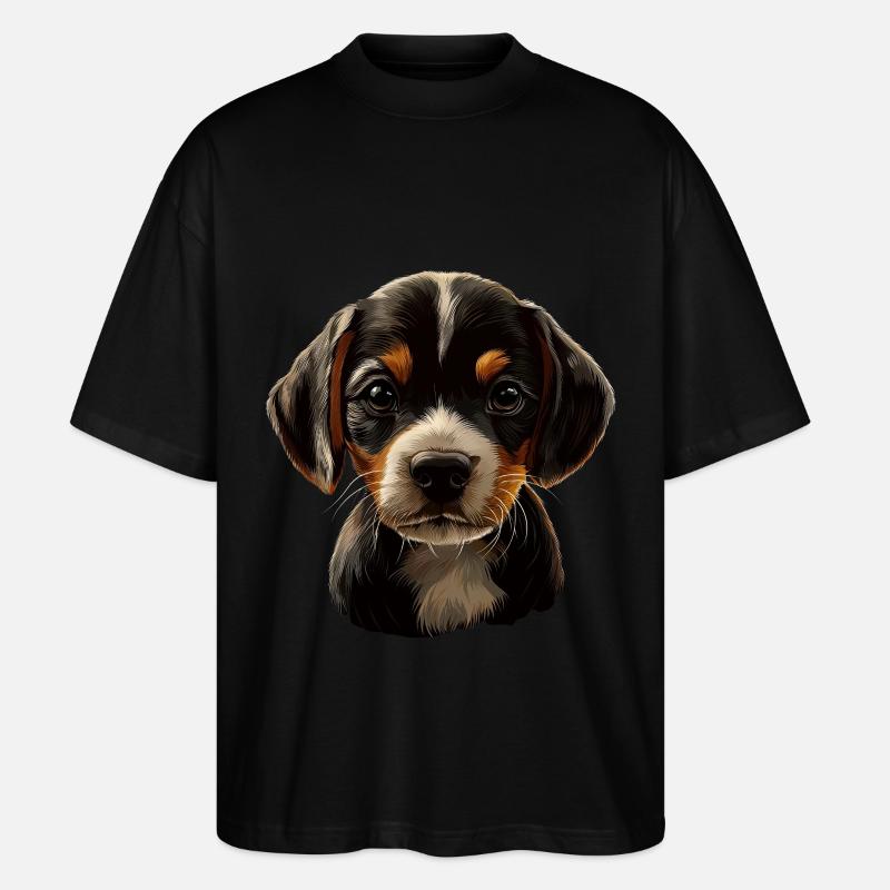 Beagle - Stanley/Stella Oversized Unisex Bio T-Shirt Blaster 2.0 - Schwarz