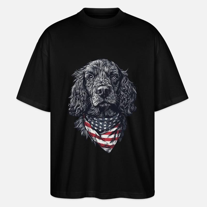 Cocker Spaniel - Stanley/Stella Oversized Unisex Bio T-Shirt Blaster 2.0 - Schwarz
