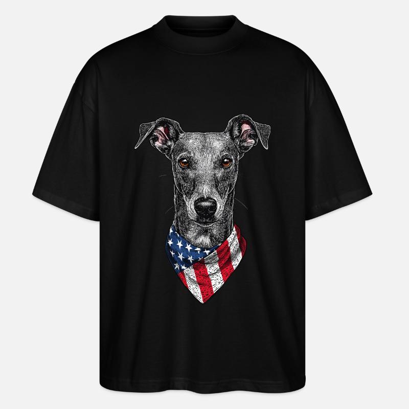 Windhund - Stanley/Stella Oversized Unisex Bio T-Shirt Blaster 2.0 - Schwarz