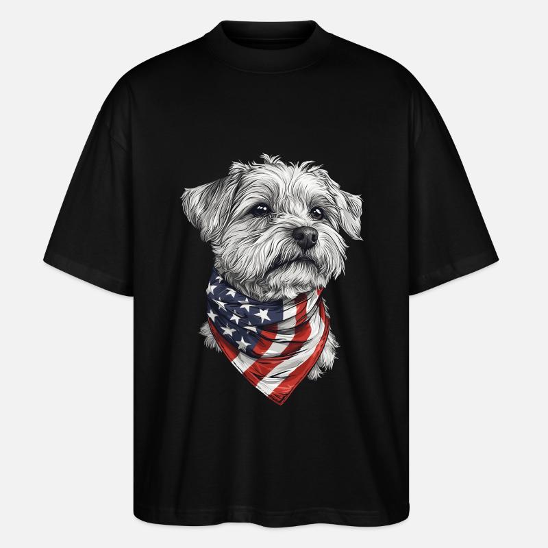 Maltesisch - Stanley/Stella Oversized Unisex Bio T-Shirt Blaster 2.0 - Schwarz