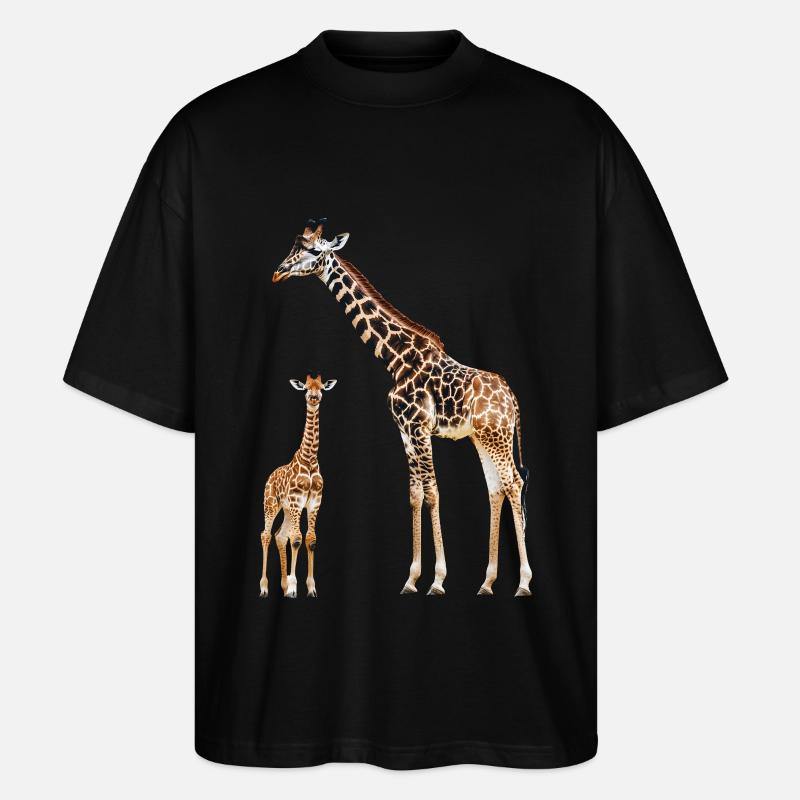 Giraffe - Stanley/Stella Oversized Unisex Bio T-Shirt Blaster 2.0 - Schwarz