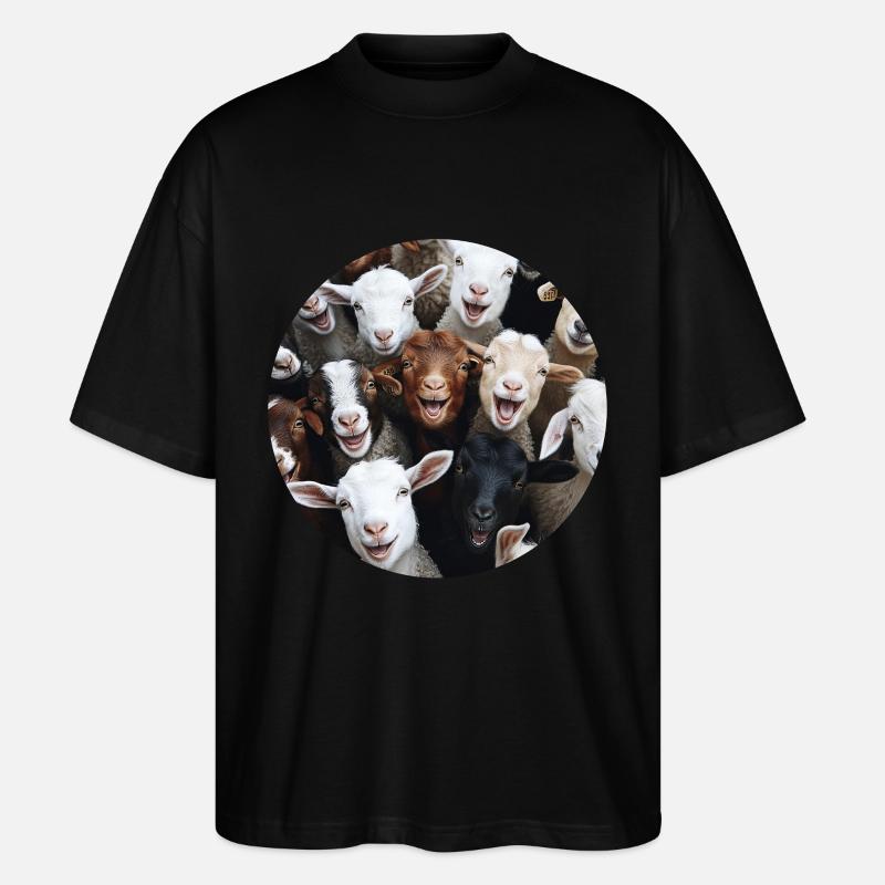 Ziege - Stanley/Stella Oversized Unisex Bio T-Shirt Blaster 2.0 - Schwarz