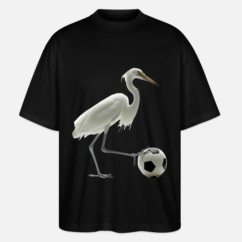 Reiher Vogel - Stanley/Stella Oversized Unisex Bio T-Shirt Blaster 2.0 - Schwarz