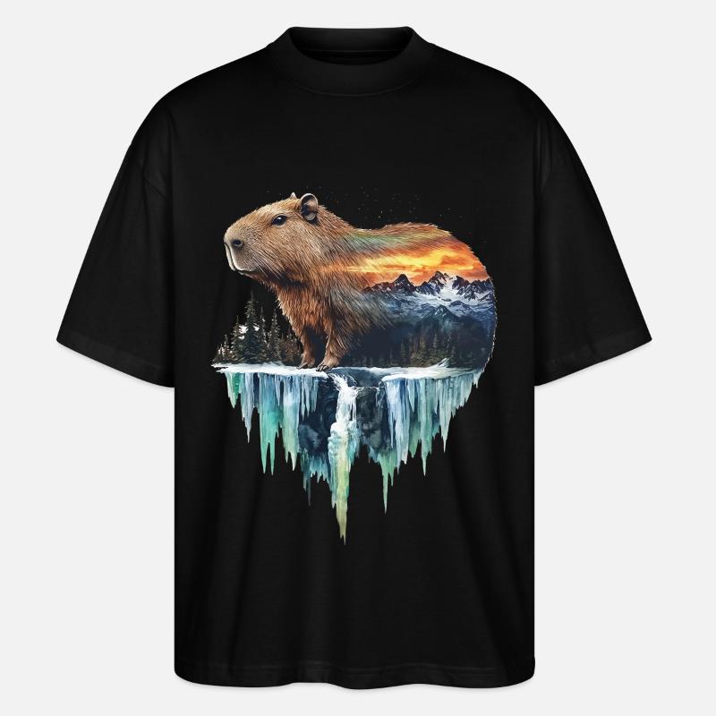 Wasserschwein - Stanley/Stella Oversized Unisex Bio T-Shirt Blaster 2.0 - Schwarz